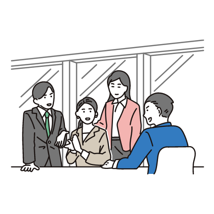 ご提案中の人々のイラスト