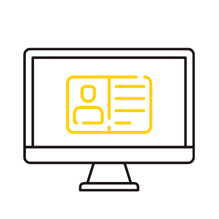 パソコンでアカウントを発行するイメージ画像