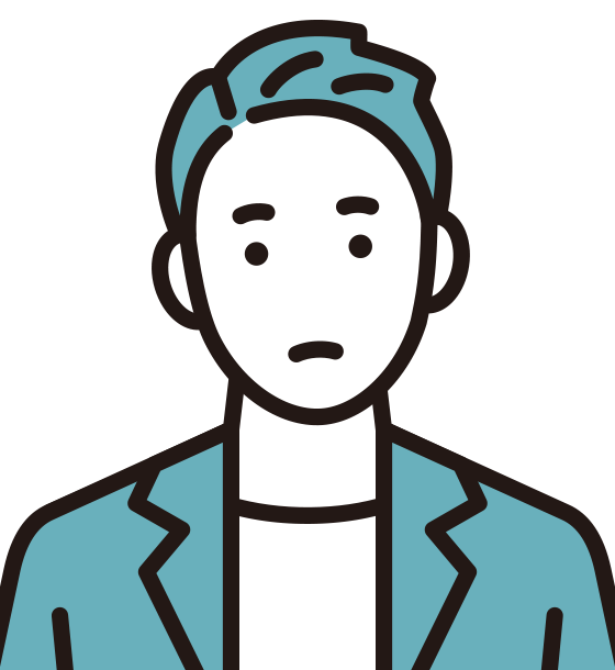悩む男性のイラスト