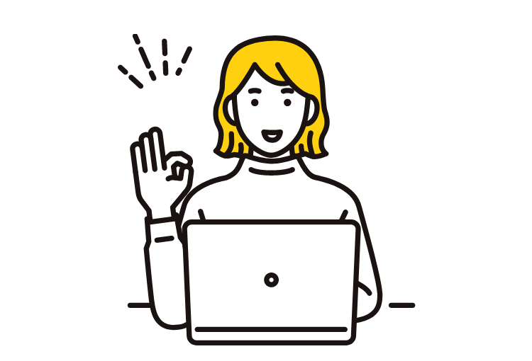 笑顔の女性のイラスト